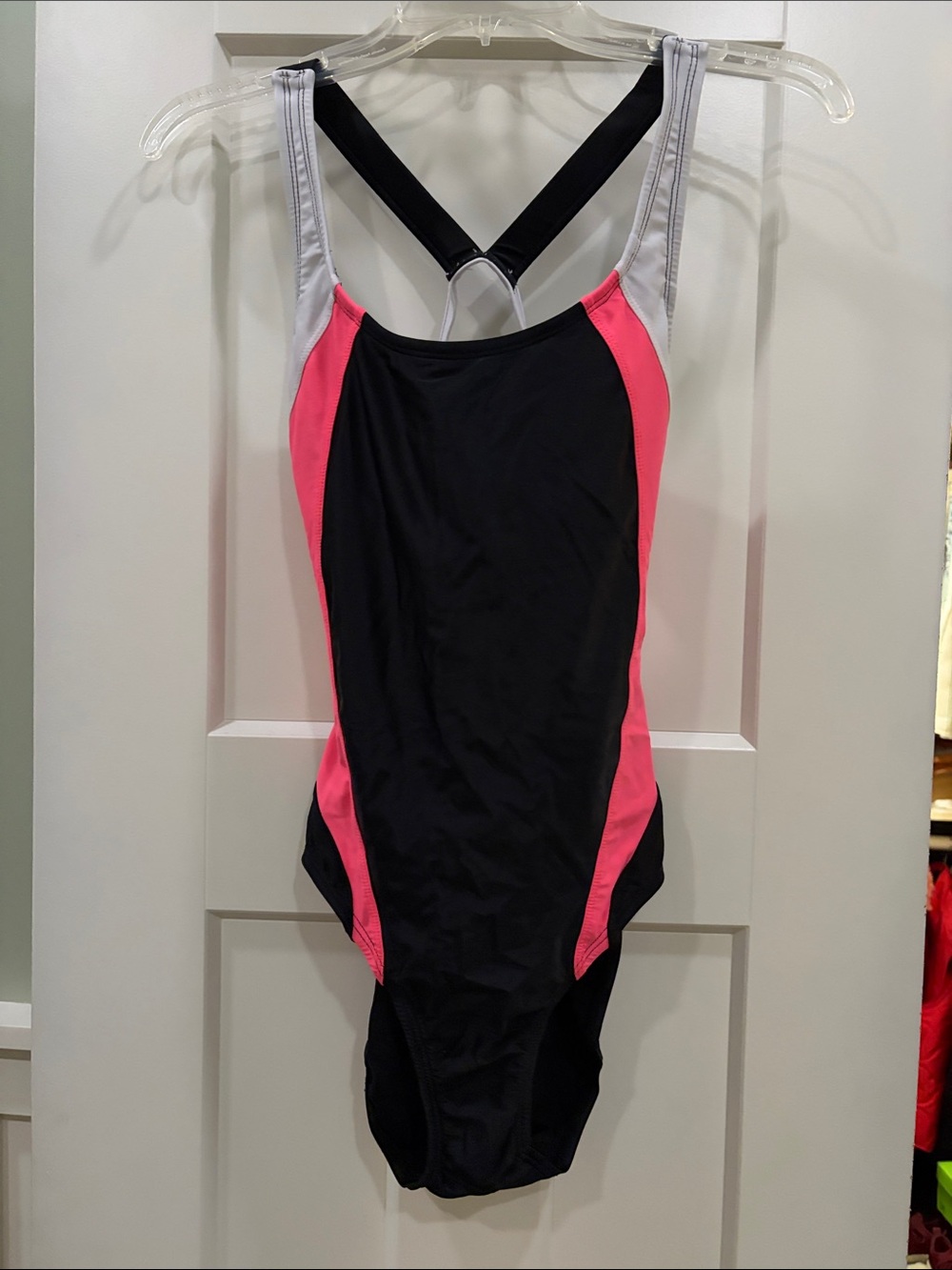 Reebok Black and Pink Women’s One-Piece Swimsuit